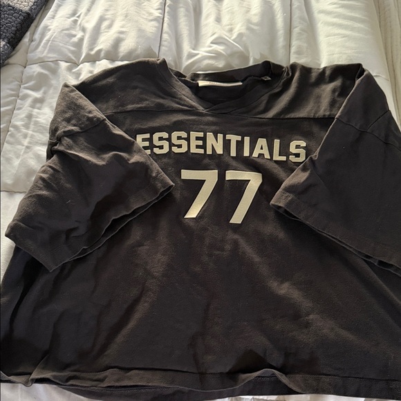 Essentials Tops - Essentials Football style Charcoal Tee